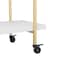 Martha Stewart Liam 2-Tier White Mobile Office Storage and Printer Cart w/Polished Brass Frame NAN-JH-17107-WH-GLD-MS - alternate 9